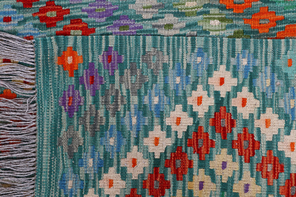 Multi Colored Kilim 9' x 11' 6 - No. 57364 - ALRUG Rug Store