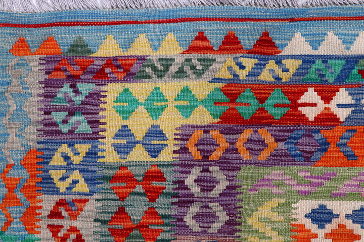 Multi Colored Kilim 7' 10 x 10' 1 - No. 57365 - ALRUG Rug Store