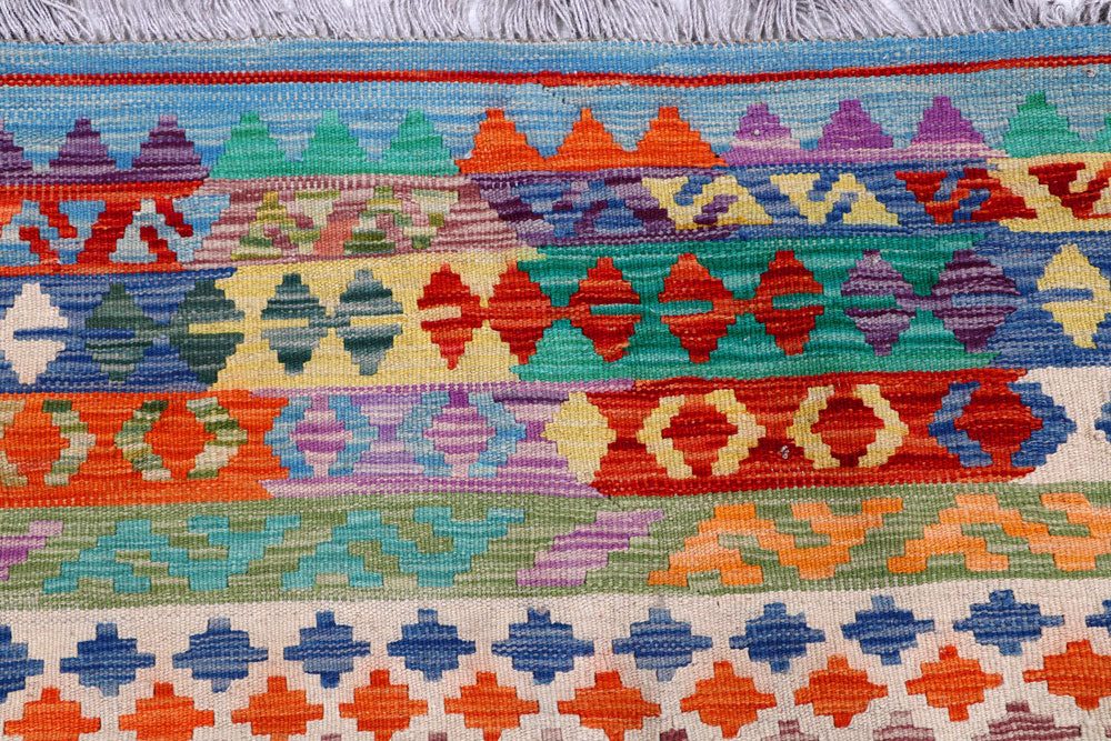 Multi Colored Kilim 7' 10 x 10' 1 - No. 57365 - ALRUG Rug Store