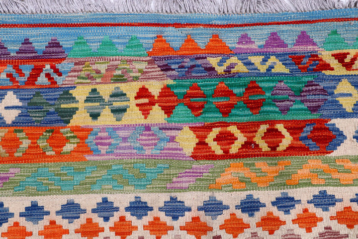 Multi Colored Kilim 7' 10 x 10' 1 - No. 57365 - ALRUG Rug Store