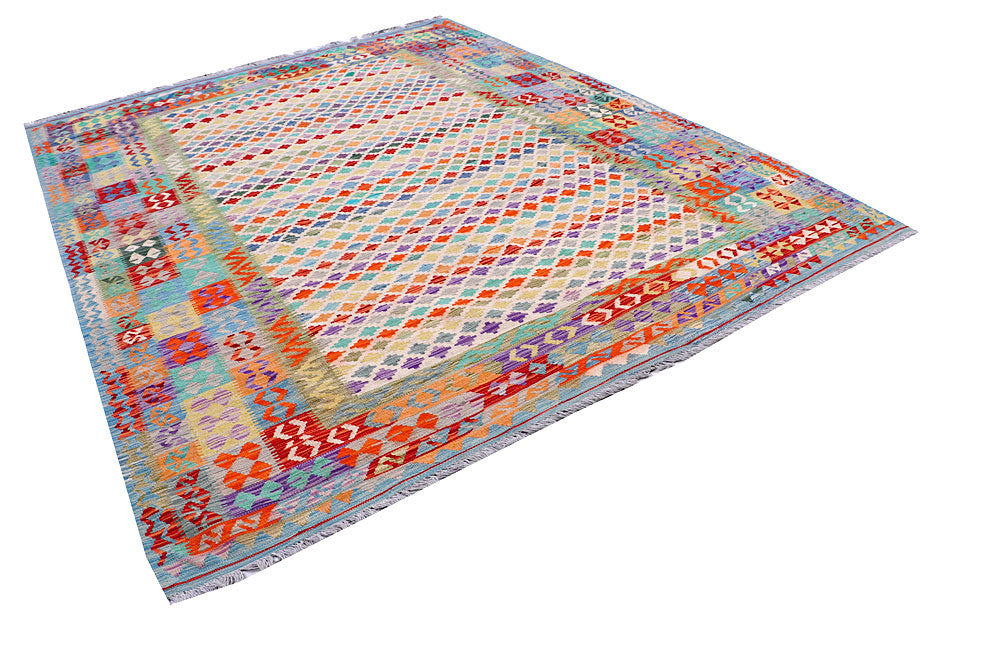 Multi Colored Kilim 7' 10 x 10' 1 - No. 57365 - ALRUG Rug Store