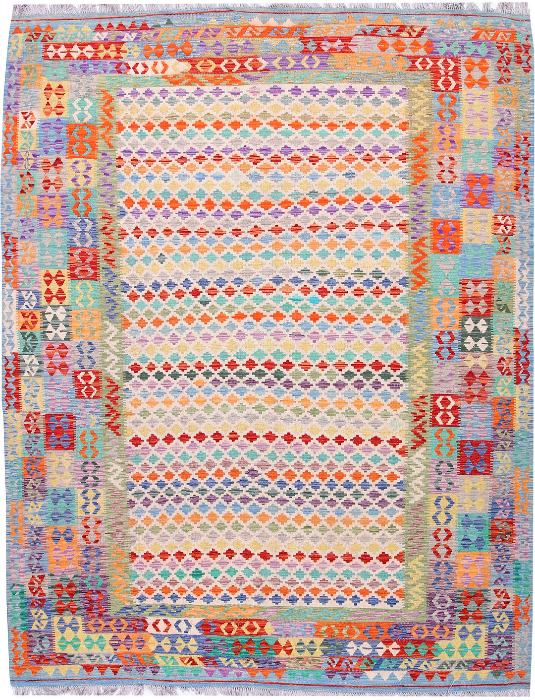 Multi Colored Kilim 7' 10 x 10' 1 - No. 57365 - ALRUG Rug Store