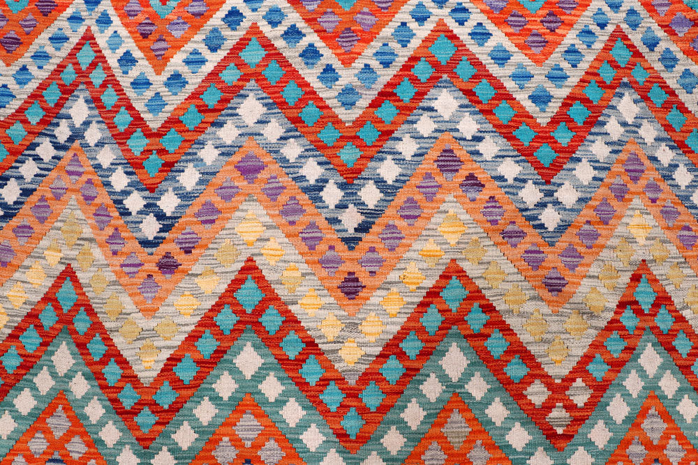 Multi Colored Kilim 8' 8 x 11' 2 - No. 57368 - ALRUG Rug Store