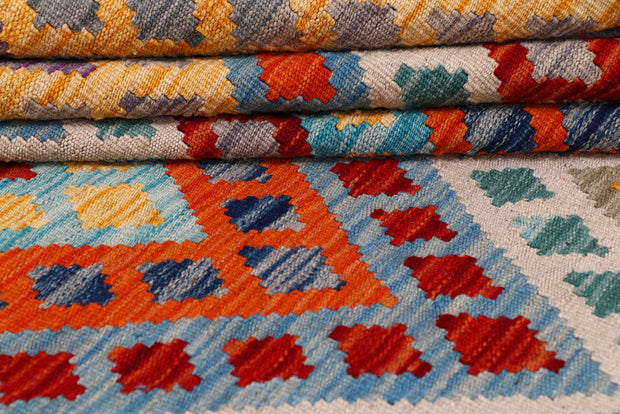 Multi Colored Kilim 8' 8 x 11' 2 - No. 57368 - ALRUG Rug Store