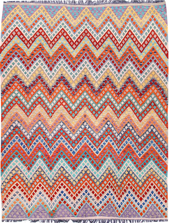 Multi Colored Kilim 8' 8 x 11' 2 - No. 57368 - ALRUG Rug Store