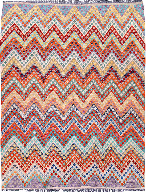 Multi Colored Kilim 8' 8 x 11' 2 - No. 57368 - ALRUG Rug Store