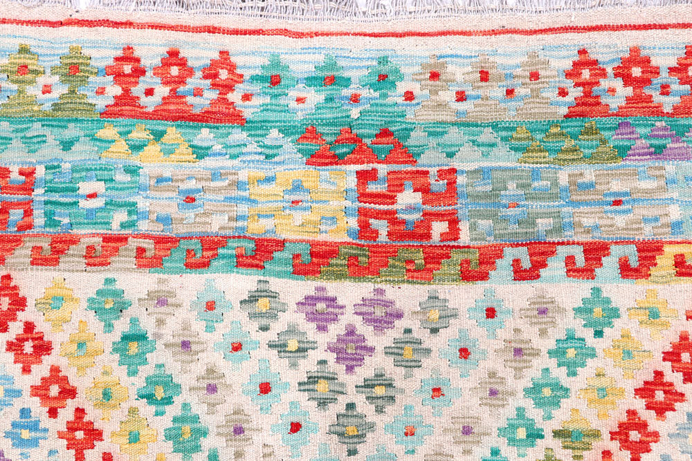 Multi Colored Kilim 8' 2 x 10' 2 - No. 57369 - ALRUG Rug Store