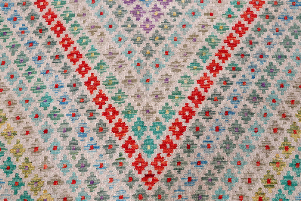 Multi Colored Kilim 8' 2 x 10' 2 - No. 57369 - ALRUG Rug Store