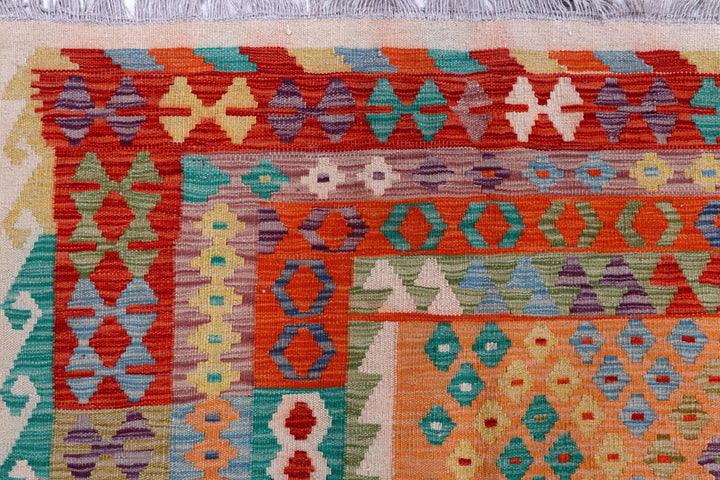 Multi Colored Kilim 8' 2 x 9' 9 - No. 57370 - ALRUG Rug Store