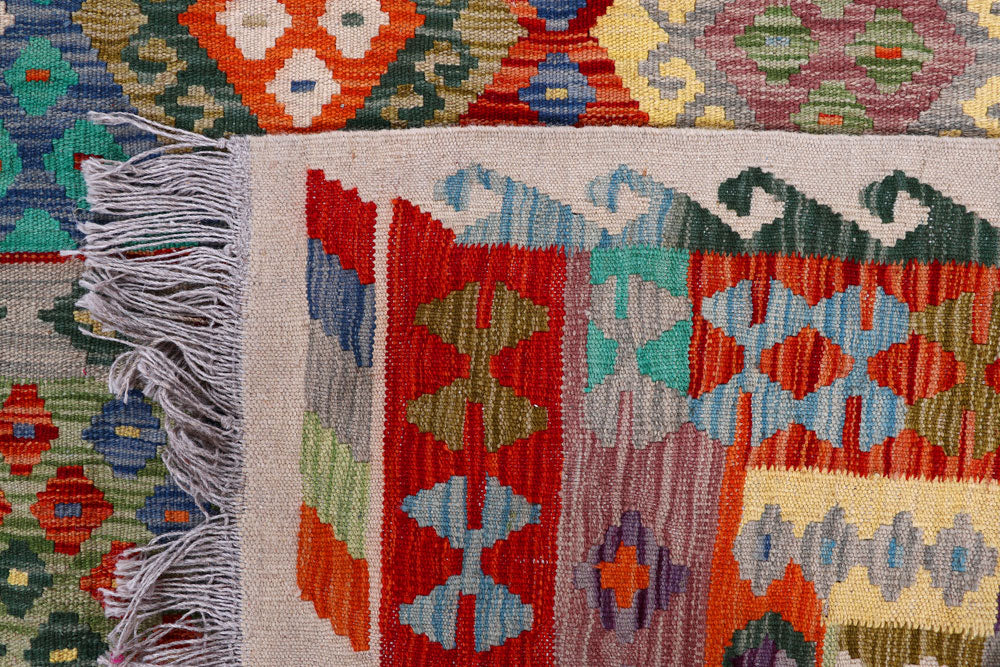 Multi Colored Kilim 8' 2 x 9' 9 - No. 57370 - ALRUG Rug Store