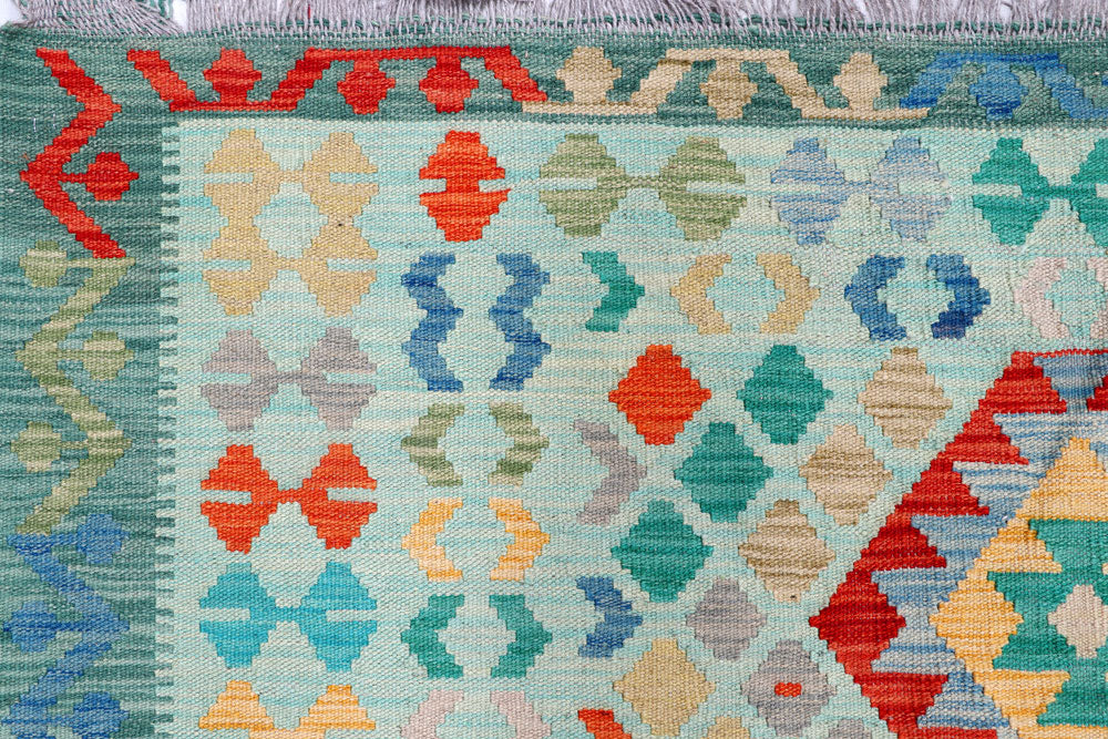 Multi Colored Kilim 8' 2 x 9' 9 - No. 57371 - ALRUG Rug Store