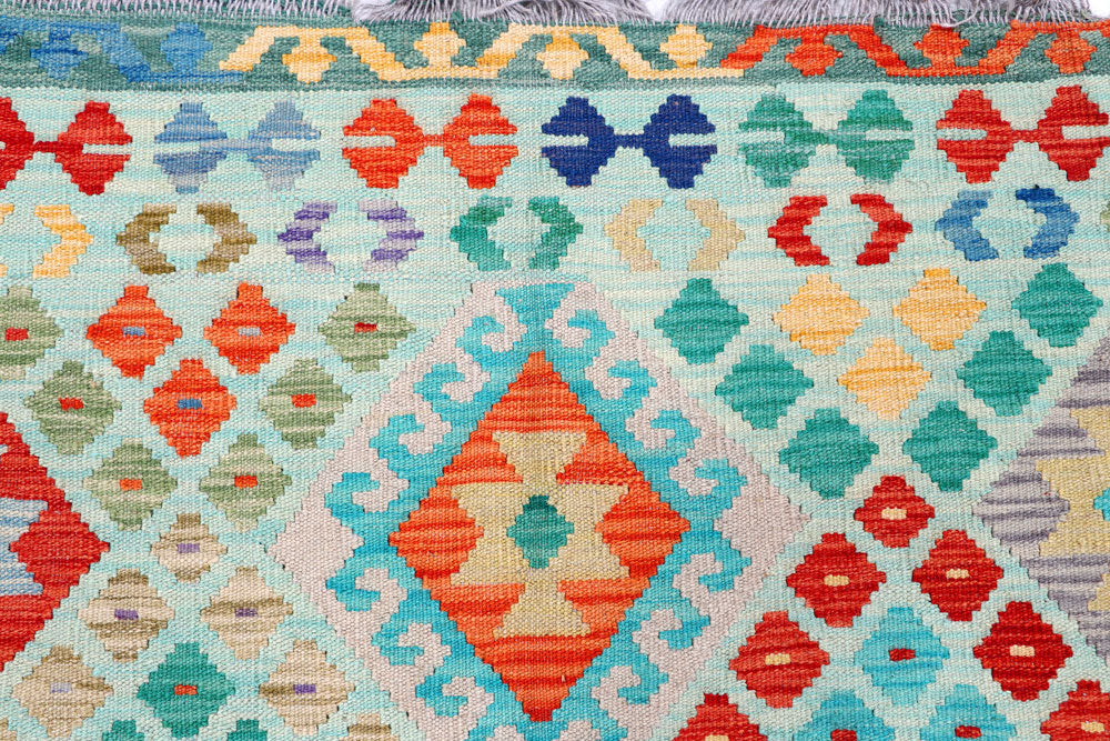 Multi Colored Kilim 8' 2 x 9' 9 - No. 57371 - ALRUG Rug Store