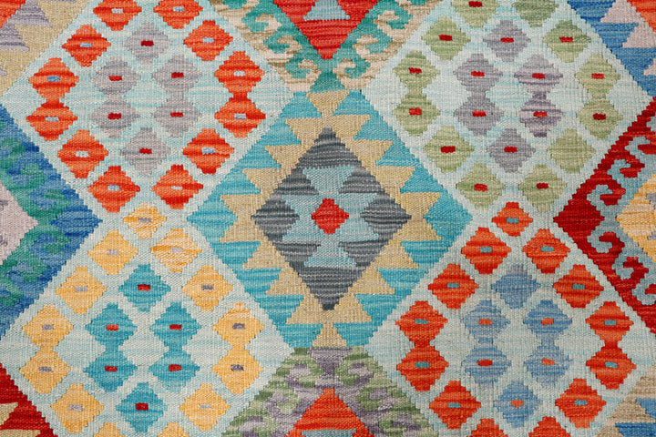 Multi Colored Kilim 8' 2 x 9' 9 - No. 57371 - ALRUG Rug Store