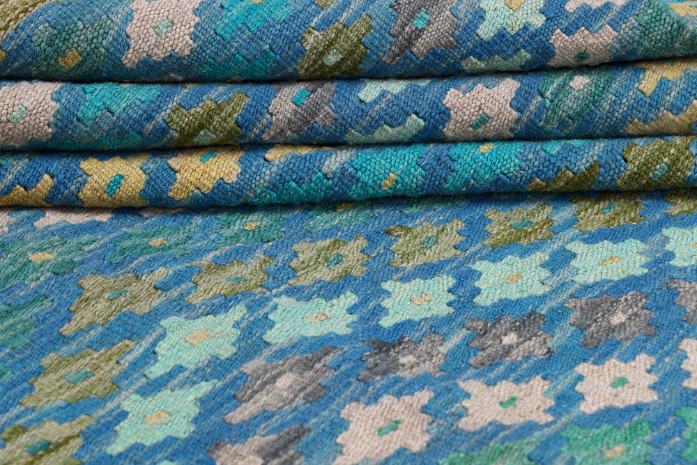 Multi Colored Kilim 8' 2 x 9' 9 - No. 57372 - ALRUG Rug Store