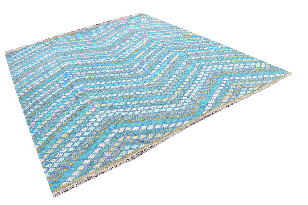 Multi Colored Kilim 8' 2 x 9' 9 - No. 57372 - ALRUG Rug Store