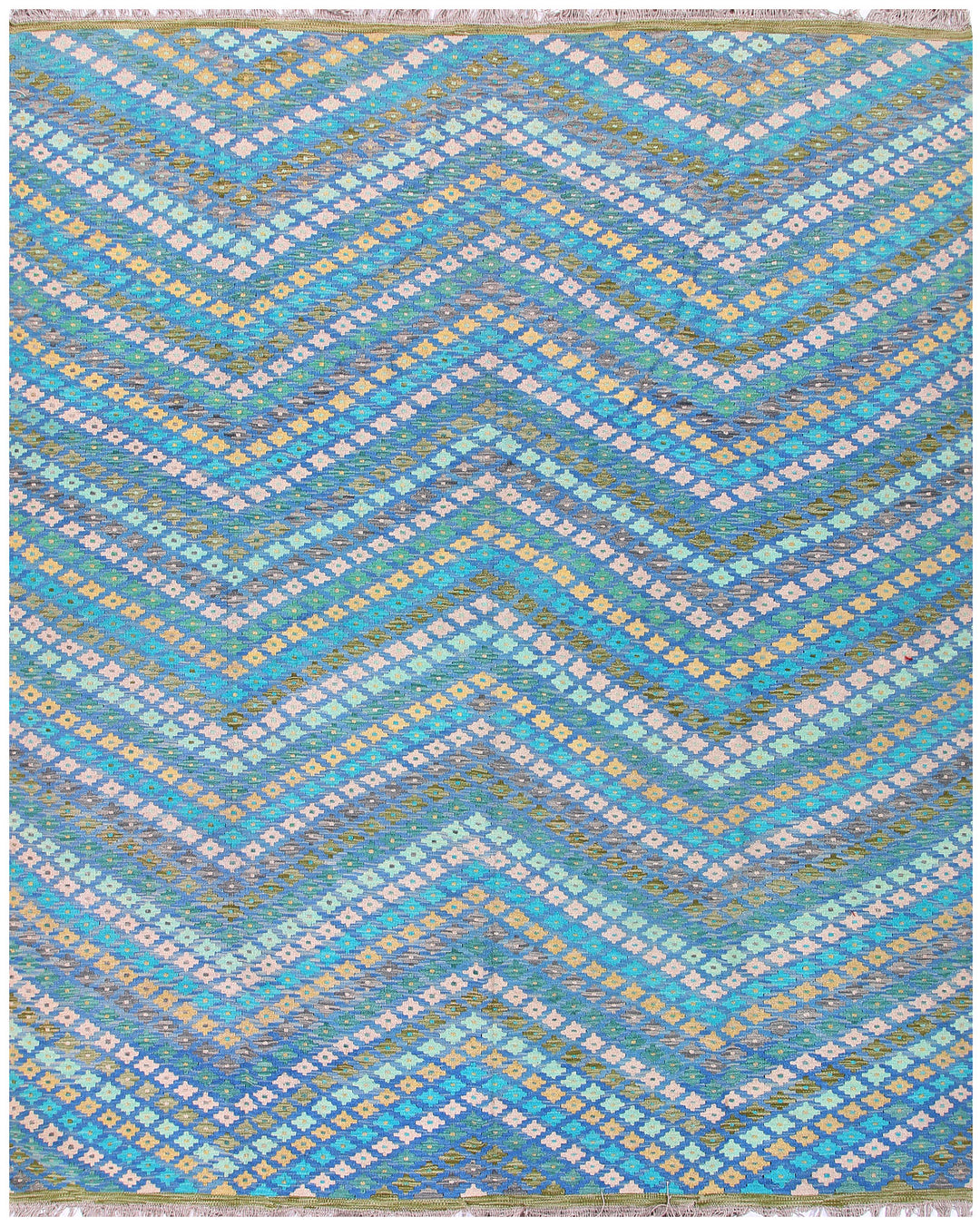 Multi Colored Kilim 8' 2 x 9' 9 - No. 57372 - ALRUG Rug Store