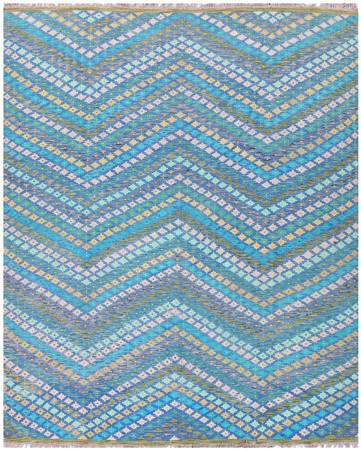 Multi Colored Kilim 8' 2 x 9' 9 - No. 57372 - ALRUG Rug Store