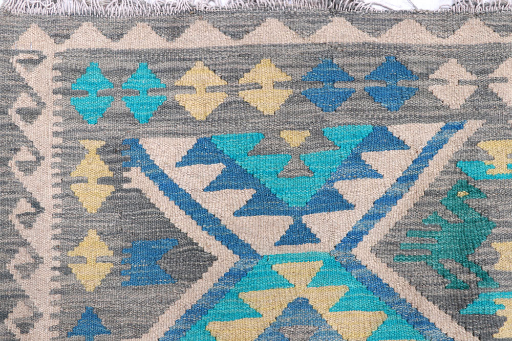 Multi Colored Kilim 8' x 9' 9 - No. 57374 - ALRUG Rug Store