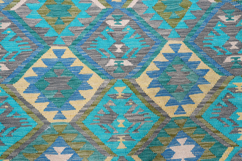 Multi Colored Kilim 8' x 9' 9 - No. 57374 - ALRUG Rug Store