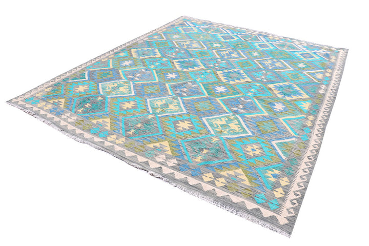 Multi Colored Kilim 8' x 9' 9 - No. 57374 - ALRUG Rug Store