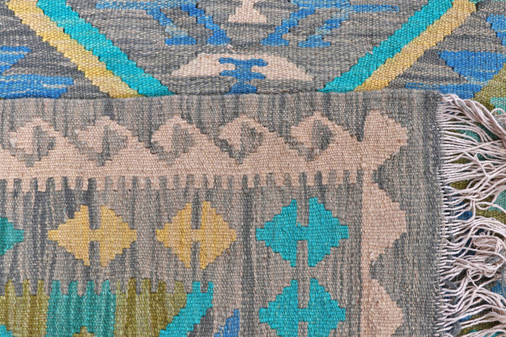 Multi Colored Kilim 8' x 9' 9 - No. 57374 - ALRUG Rug Store