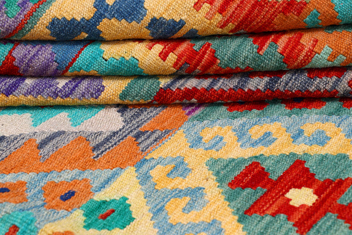 Multi Colored Kilim 8' 6 x 9' 10 - No. 57376 - ALRUG Rug Store