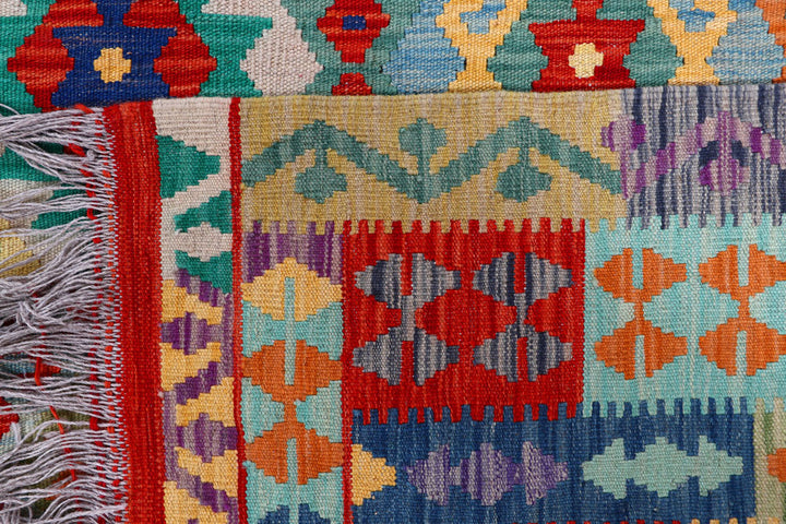 Multi Colored Kilim 8' 6 x 9' 10 - No. 57376 - ALRUG Rug Store