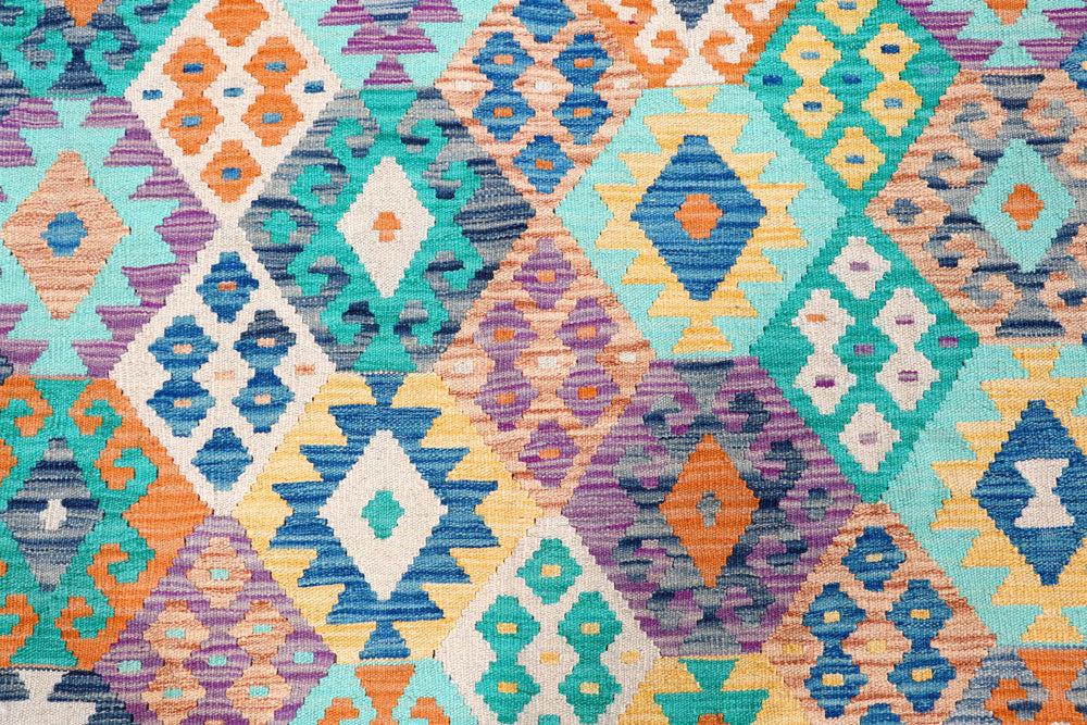Multi Colored Kilim 8' 4 x 11' 6 - No. 57378 - ALRUG Rug Store