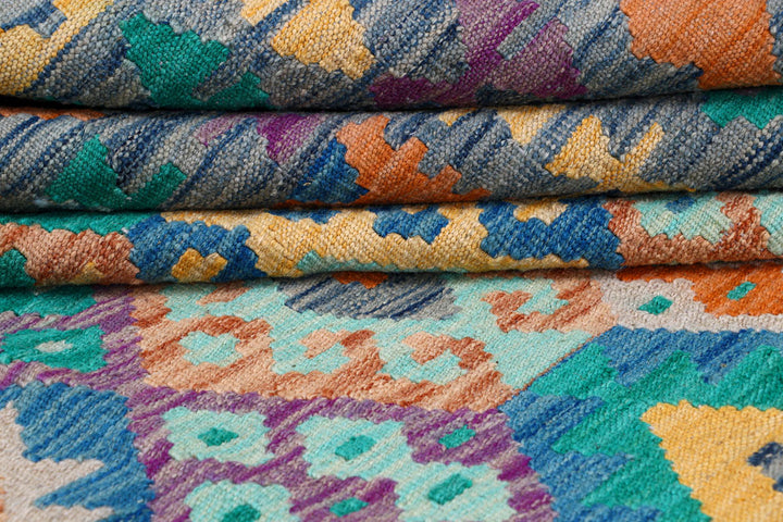 Multi Colored Kilim 8' 4 x 11' 6 - No. 57378 - ALRUG Rug Store