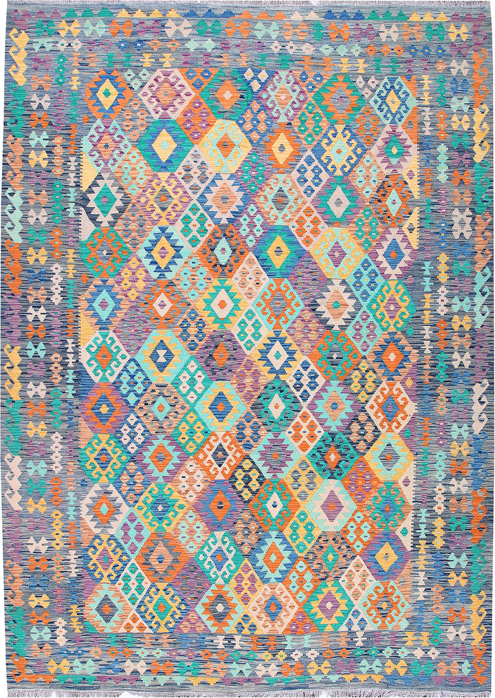 Multi Colored Kilim 8' 4 x 11' 6 - No. 57378 - ALRUG Rug Store