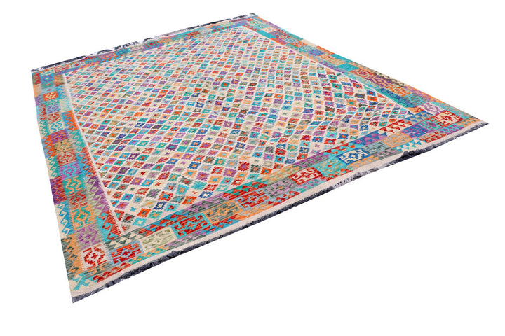 Multi Colored Kilim 8' 5 x 9' 5 - No. 57379 - ALRUG Rug Store