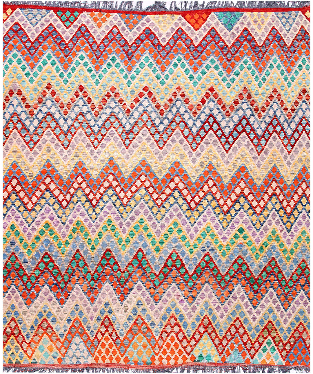 Multi Colored Kilim 8' 5 x 9' 5 - No. 57379 - ALRUG Rug Store