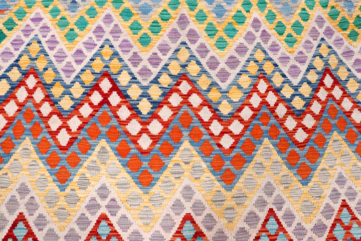Multi Colored Kilim 8' x 9' 10 - No. 57380 - ALRUG Rug Store