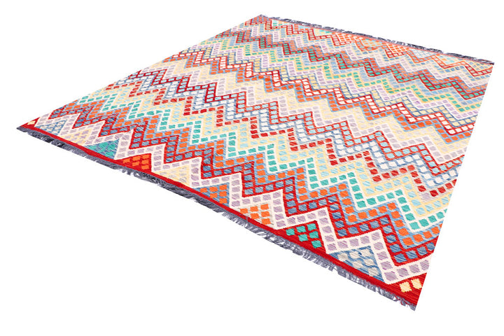 Multi Colored Kilim 8' x 9' 10 - No. 57380 - ALRUG Rug Store