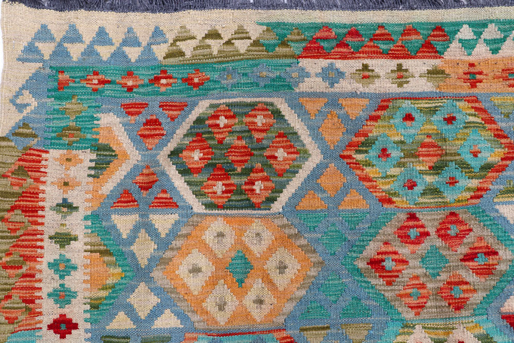 Multi Colored Kilim 8' 8 x 9' 11 - No. 57381 - ALRUG Rug Store