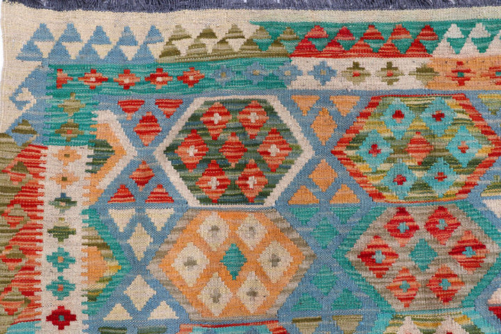 Multi Colored Kilim 8' 8 x 9' 11 - No. 57381 - ALRUG Rug Store