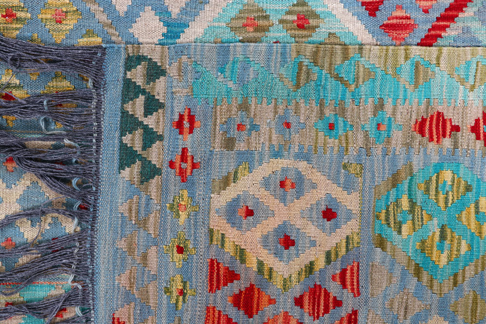 Multi Colored Kilim 8' 8 x 9' 11 - No. 57381 - ALRUG Rug Store