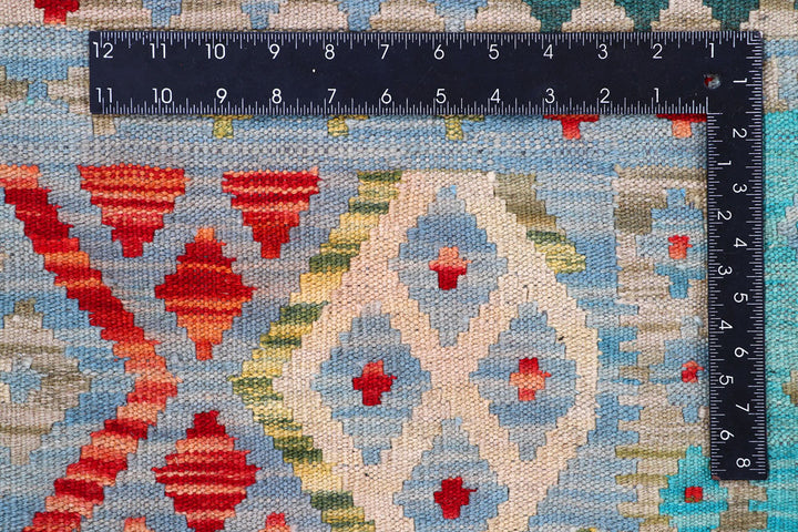 Multi Colored Kilim 8' 8 x 9' 11 - No. 57381 - ALRUG Rug Store