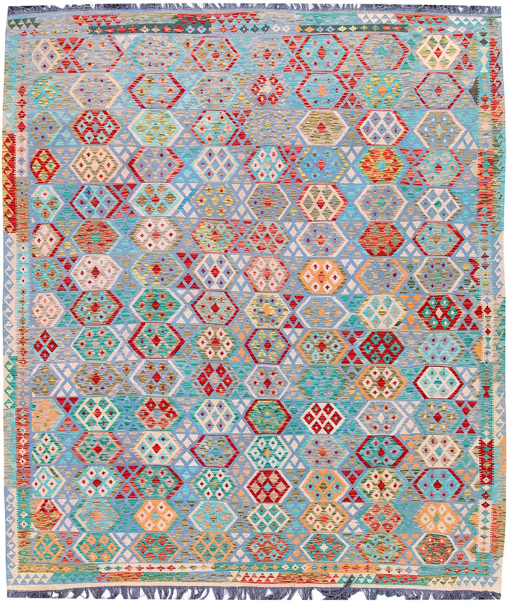 Multi Colored Kilim 8' 8 x 9' 11 - No. 57381 - ALRUG Rug Store