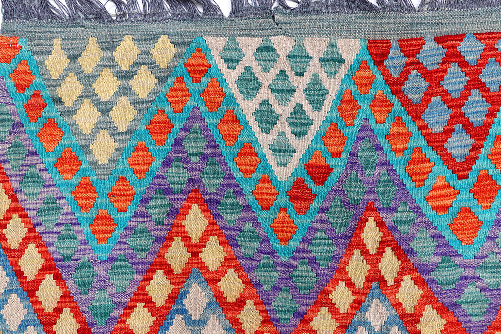 Multi Colored Kilim 8' 2 x 9' 6 - No. 57382 - ALRUG Rug Store