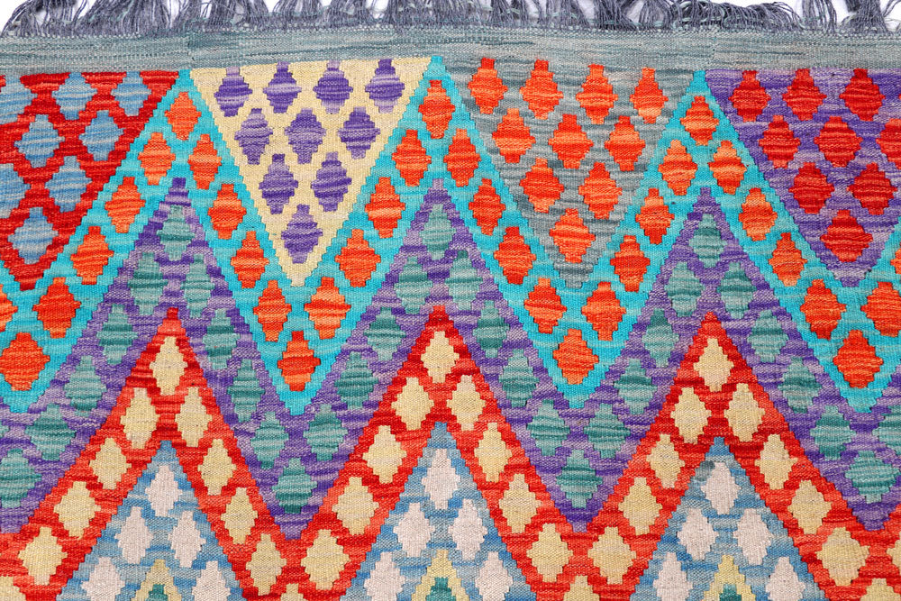 Multi Colored Kilim 8' 2 x 9' 6 - No. 57382 - ALRUG Rug Store