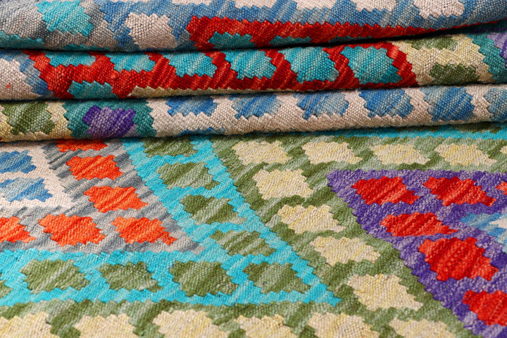 Multi Colored Kilim 8' 2 x 9' 6 - No. 57382 - ALRUG Rug Store