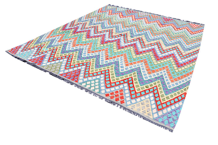 Multi Colored Kilim 8' 2 x 9' 6 - No. 57382 - ALRUG Rug Store