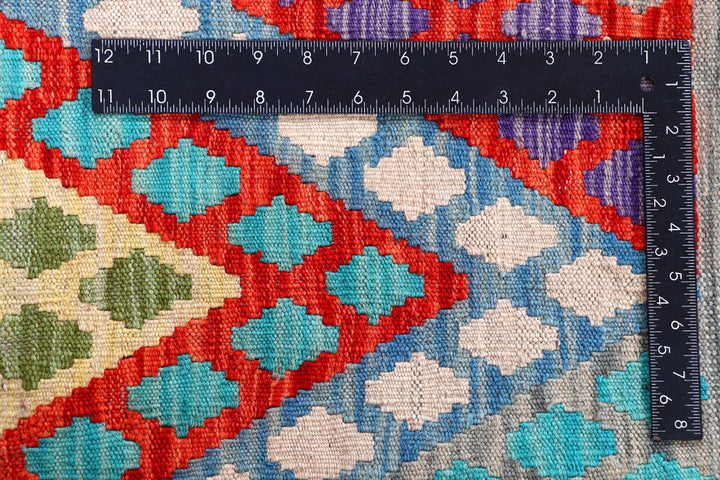 Multi Colored Kilim 8' 2 x 9' 6 - No. 57382 - ALRUG Rug Store
