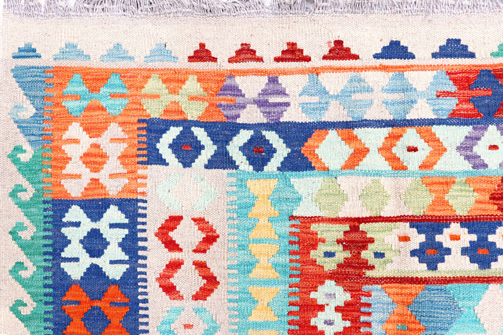 Multi Colored Kilim 8' 7 x 11' 5 - No. 57383 - ALRUG Rug Store