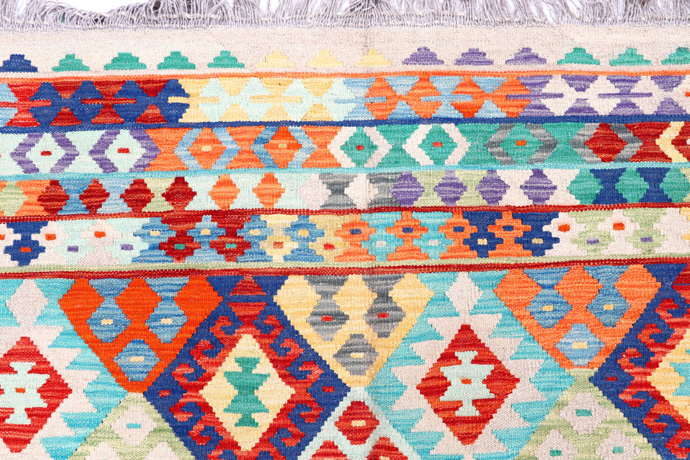 Multi Colored Kilim 8' 7 x 11' 5 - No. 57383 - ALRUG Rug Store