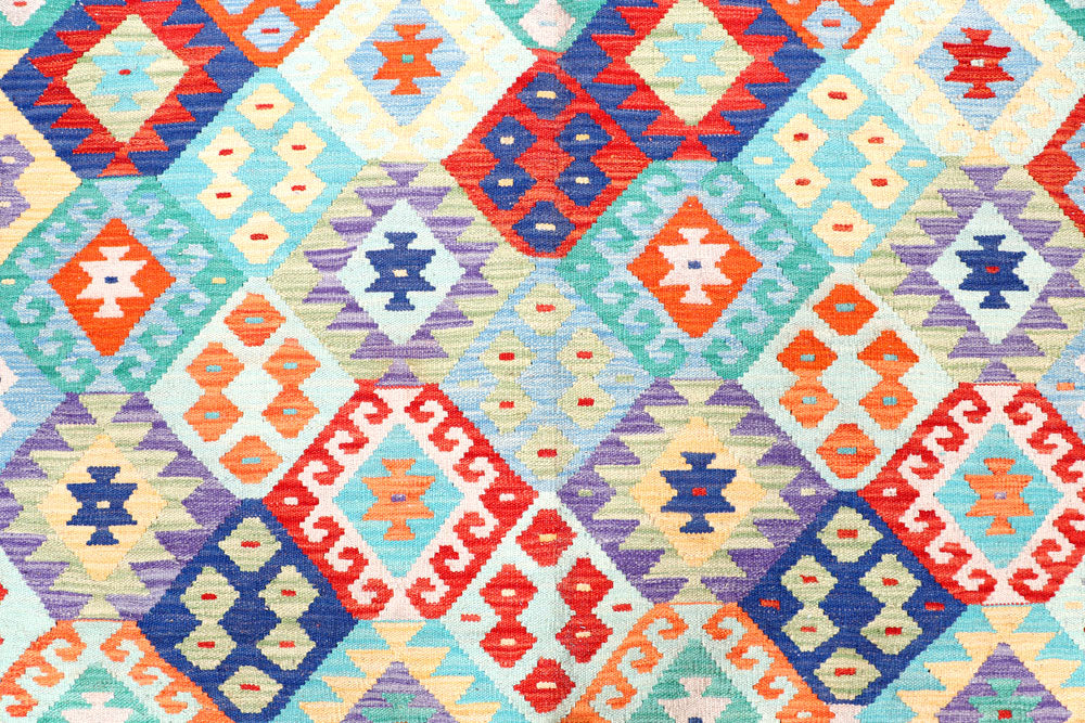 Multi Colored Kilim 8' 7 x 11' 5 - No. 57383 - ALRUG Rug Store