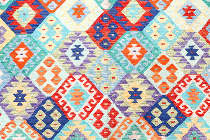 Multi Colored Kilim 8' 7 x 11' 5 - No. 57383 - ALRUG Rug Store