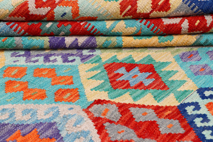 Multi Colored Kilim 8' 7 x 11' 5 - No. 57383 - ALRUG Rug Store