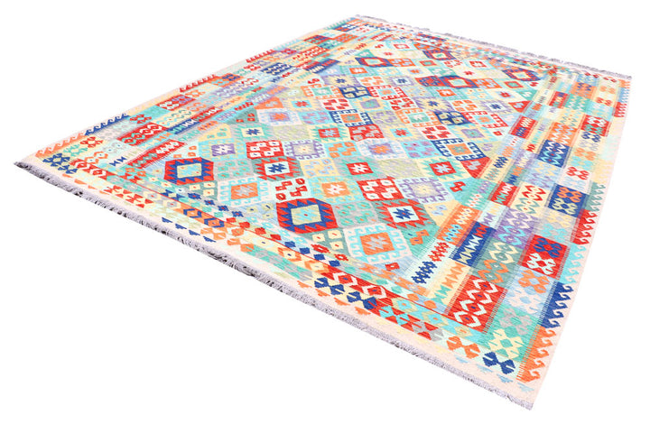 Multi Colored Kilim 8' 7 x 11' 5 - No. 57383 - ALRUG Rug Store